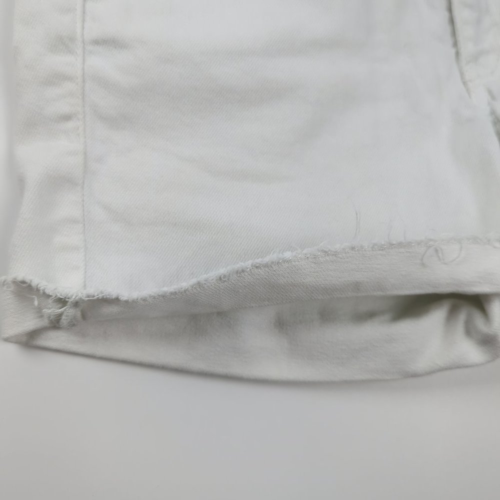 AEO Stretch White Denim Shorts 6 - Picture 2 of 5